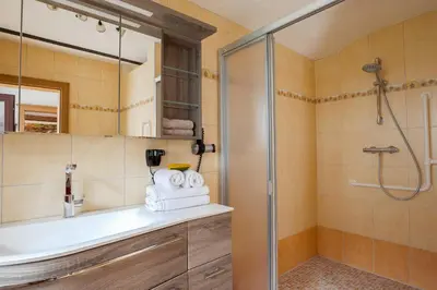 Ein Badezimmer in der Unterkunft Urlaub am Ziegenhof 