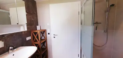 Ein Badezimmer in der Unterkunft Apartment Maier