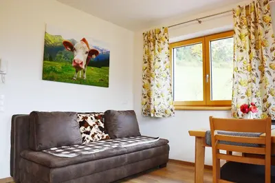 Ein Sitzbereich in der Unterkunft Niederstallnhof