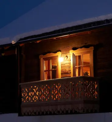 Ein Balkon oder eine Terrasse in der Unterkunft Hoagascht