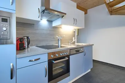 Küche/Küchenzeile in der Unterkunft Ferienwohnung Paula