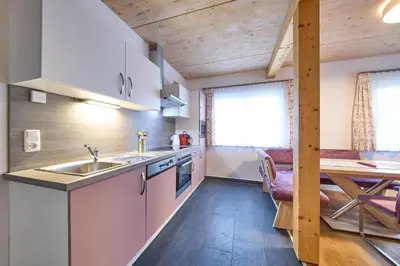 Küche/Küchenzeile in der Unterkunft Ferienwohnung Lisa
