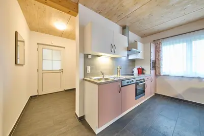 Küche/Küchenzeile in der Unterkunft Ferienwohnung Lisa