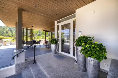 Ein Balkon oder eine Terrasse in der Unterkunft Aparthotel Jägerheim