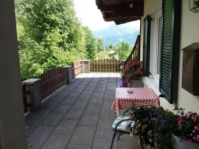 Ein Balkon oder eine Terrasse in der Unterkunft Haus Bergland