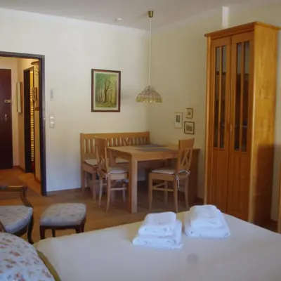 Ein Bett oder Betten in einem Zimmer der Unterkunft Ferienwohnung Klein&Fein