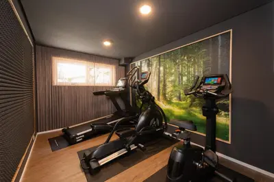 Das Fitnesscenter und/oder die Fitnesseinrichtungen in der Unterkunft Landhotel Anna