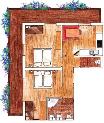Grundriss der Unterkunft Appartement Bettina Mitterwallner