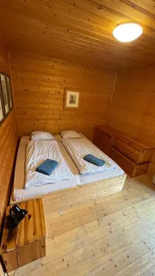 Ein Bett oder Betten in einem Zimmer der Unterkunft Ferienhaus Wagner