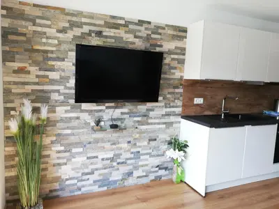 Küche/Küchenzeile in der Unterkunft Sonnen-Appartement Heidi