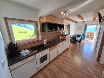 Küche/Küchenzeile in der Unterkunft Lärchenreith Appartement