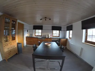 Küche/Küchenzeile in der Unterkunft Haus Pistenblick
