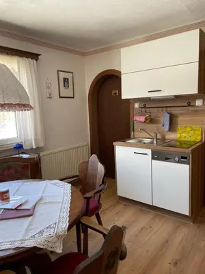 Küche/Küchenzeile in der Unterkunft Ferienwohnung Sonnschein