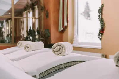 Ein Bett oder Betten in einem Zimmer der Unterkunft Hotel Montana