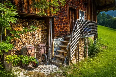 Ein Garten an der Unterkunft Ferienwohnung Schirla Stub´m