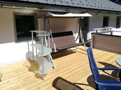 Ein Balkon oder eine Terrasse in der Unterkunft Ferienhaus Sonnberg
