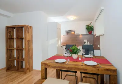 Küche/Küchenzeile in der Unterkunft Apartment Eisl
