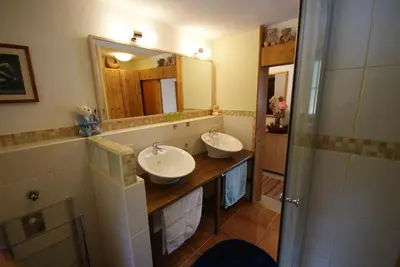 Ein Badezimmer in der Unterkunft Sattelberg