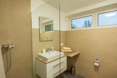 Ein Badezimmer in der Unterkunft vista monte