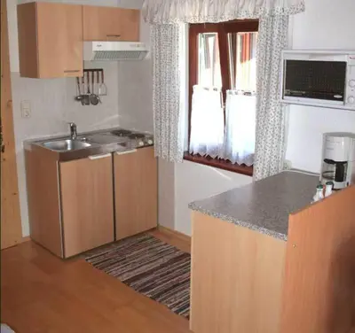 Küche/Küchenzeile in der Unterkunft Kanzlerhof