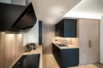 Küche/Küchenzeile in der Unterkunft Appartement Alpenrot