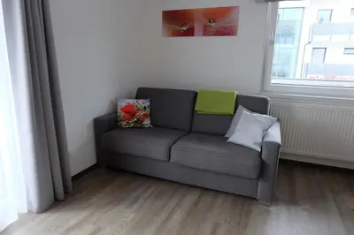 Ein Sitzbereich in der Unterkunft Appartement Pürstinger