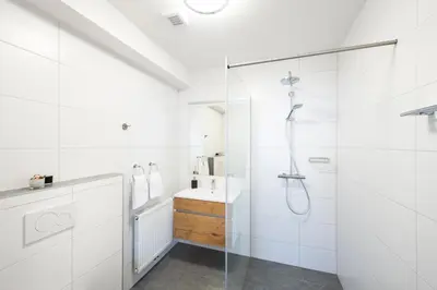 Ein Badezimmer in der Unterkunft Gasthof Eckberg