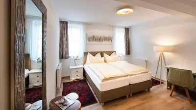 Ein Bett oder Betten in einem Zimmer der Unterkunft Gasthof Eckberg