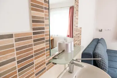 Ein Sitzbereich in der Unterkunft Haus Steger