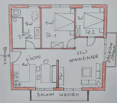 Grundriss der Unterkunft Haus Steger