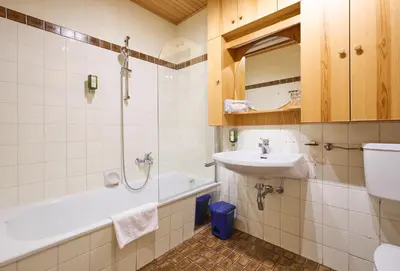 Ein Badezimmer in der Unterkunft Alpina Holiday Living Zirbenstrasse