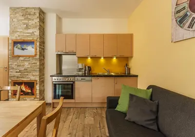 Küche/Küchenzeile in der Unterkunft Appartements Naturnah