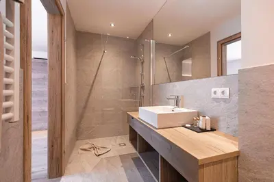 Ein Badezimmer in der Unterkunft Resl Resort