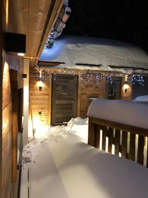Ein Bett oder Betten in einem Zimmer der Unterkunft Lachtalchalet
