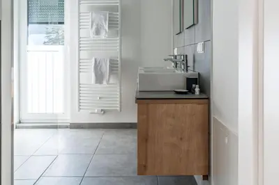 Küche/Küchenzeile in der Unterkunft Deluxe Apartment Berglust