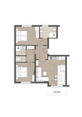Grundriss der Unterkunft Linharterhof Appartement