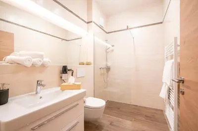 Ein Badezimmer in der Unterkunft Fumerhof