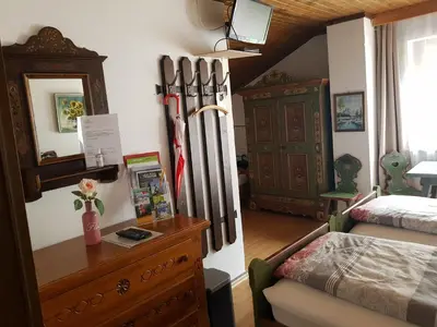Ein Bett oder Betten in einem Zimmer der Unterkunft Hiasl Stubn