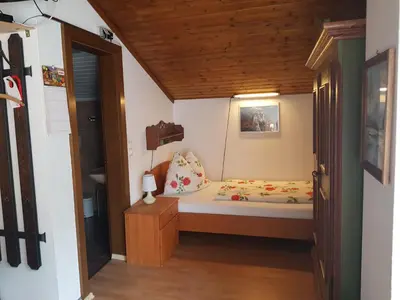 Ein Bett oder Betten in einem Zimmer der Unterkunft Hiasl Stubn