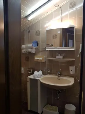 Ein Badezimmer in der Unterkunft Hiasl Stubn