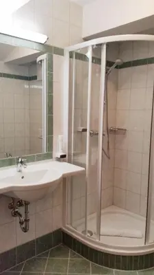 Ein Badezimmer in der Unterkunft Das Wismeyer - Skihotel an der Plattenkarbahn