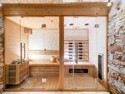 Ein Badezimmer in der Unterkunft Chalet Simons Blockhütte by Interhome