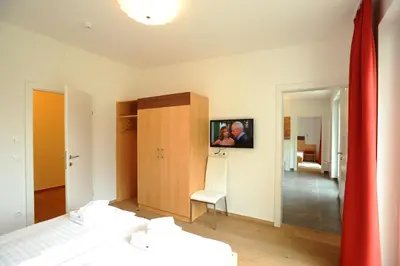 Ein Bett oder Betten in einem Zimmer der Unterkunft Penthouse Alpine Living direkt an der Skipiste by Schladmingurlaub