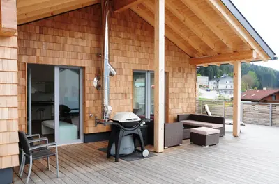 Ein Balkon oder eine Terrasse in der Unterkunft Penthouse Alpine Living direkt an der Skipiste by Schladmingurlaub