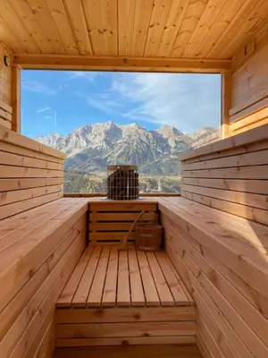 Ein allgemeiner Bergblick oder ein Berglick von der Ferienwohnung aus