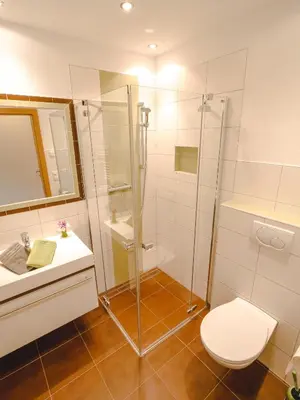Ein Badezimmer in der Unterkunft Haus Wöhrer / Appartement Fischbacher