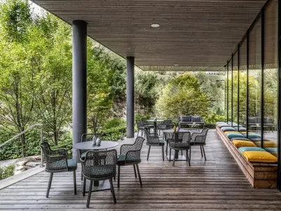 Ein Balkon oder eine Terrasse in der Unterkunft Falkensteiner Hotel Schladming l 4 Star Superior
