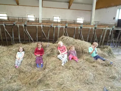 Kinder, die in der Unterkunft Steinbachgut übernachten
