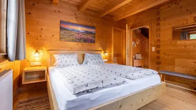 Ein Bett oder Betten in einem Zimmer der Unterkunft Ferienhaus Untergladner