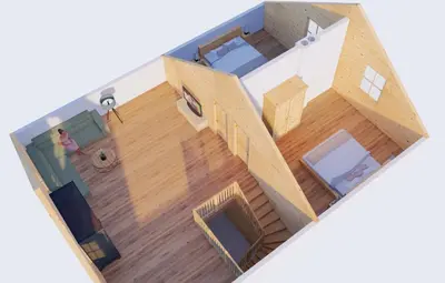 Ein Bett oder Betten in einem Zimmer der Unterkunft Ferienhaus Untergladner